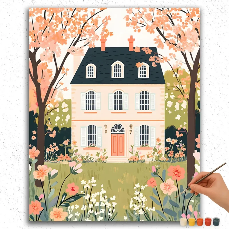 Beautiful House and Flowers