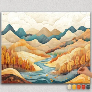 Golden Mountains and Trees