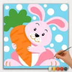 Cute Rabbit and Carrot