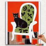 Cat in The Chair - Paint by Numbers