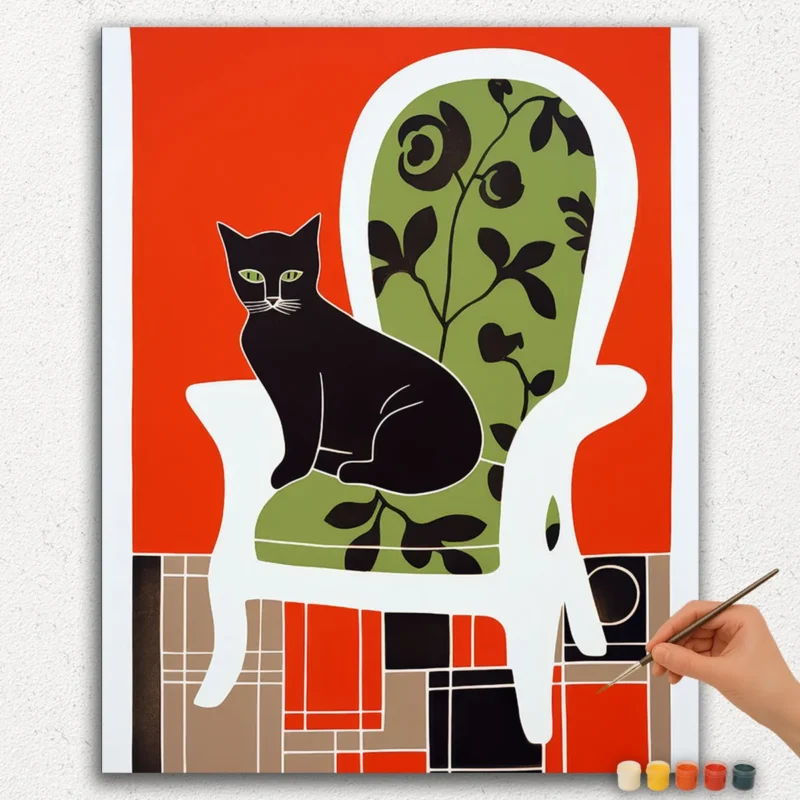 Cat in The Chair - Paint by Numbers