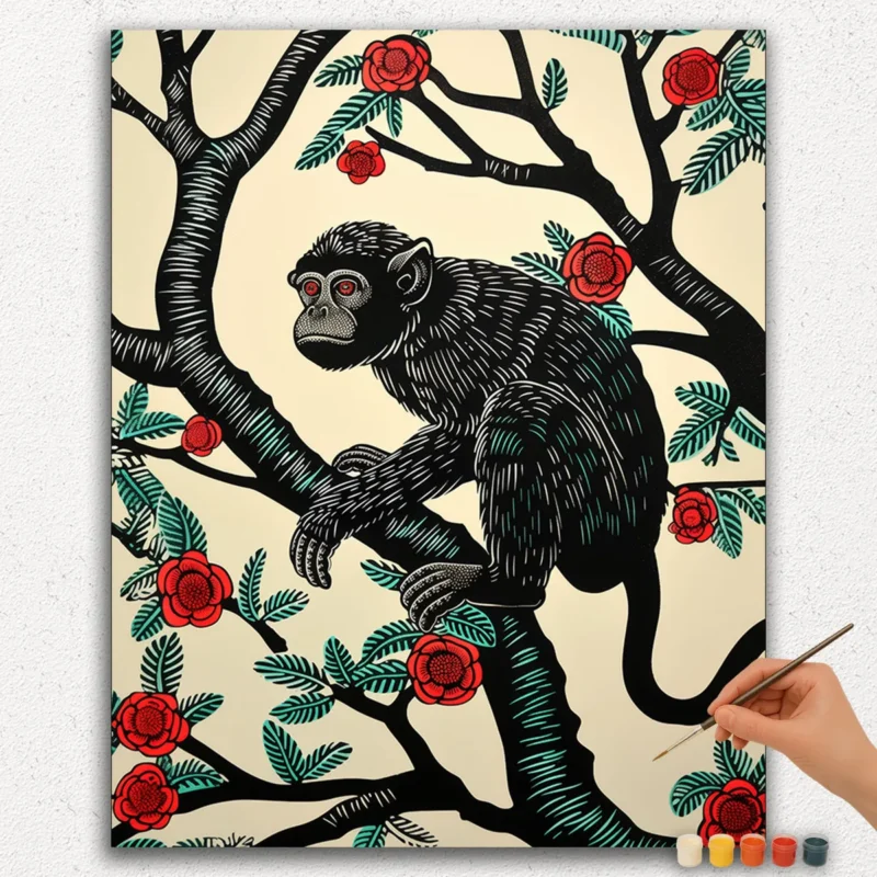 The Black Monkey - Paint by Numbers