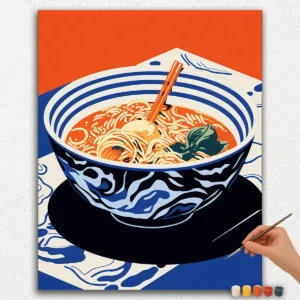 Noodles in Bowl - Paint by Numbers