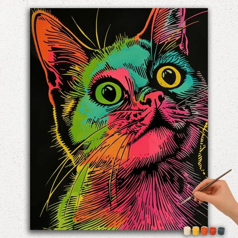 Surprised Cat - Paint by Numbers