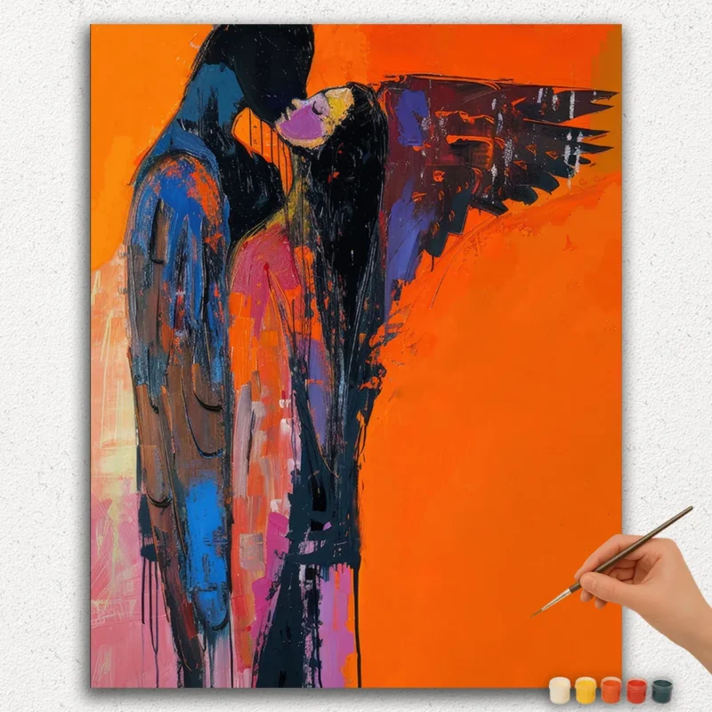 The kissing Angel - Paint by Numbers