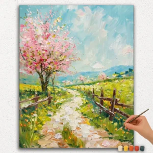 Pink Flowers on Tree