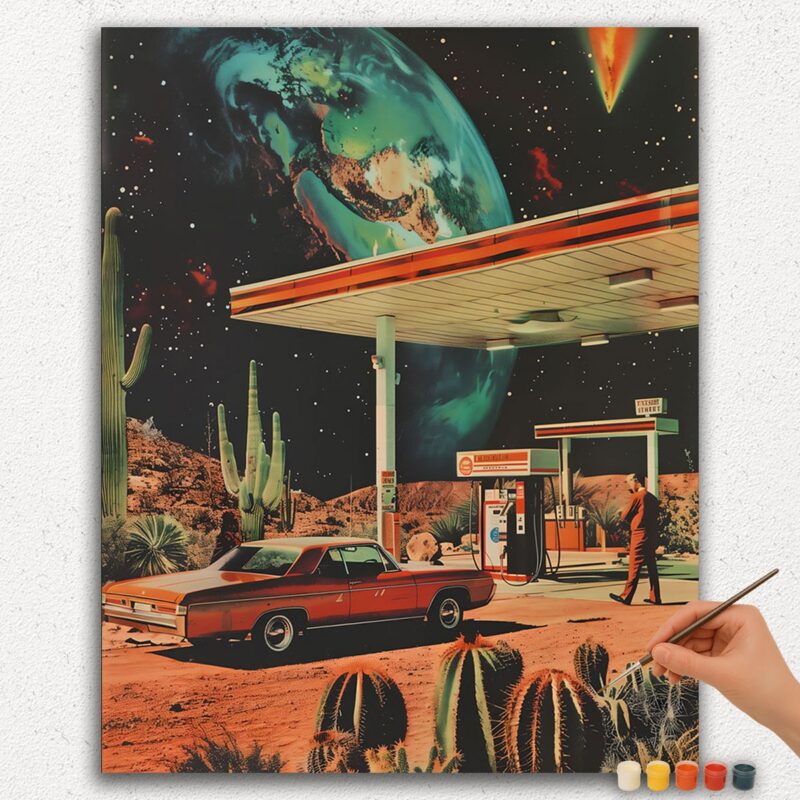 Gas Station - Paint by Numbers