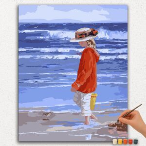 Girl and Sea - Paint by Numbers
