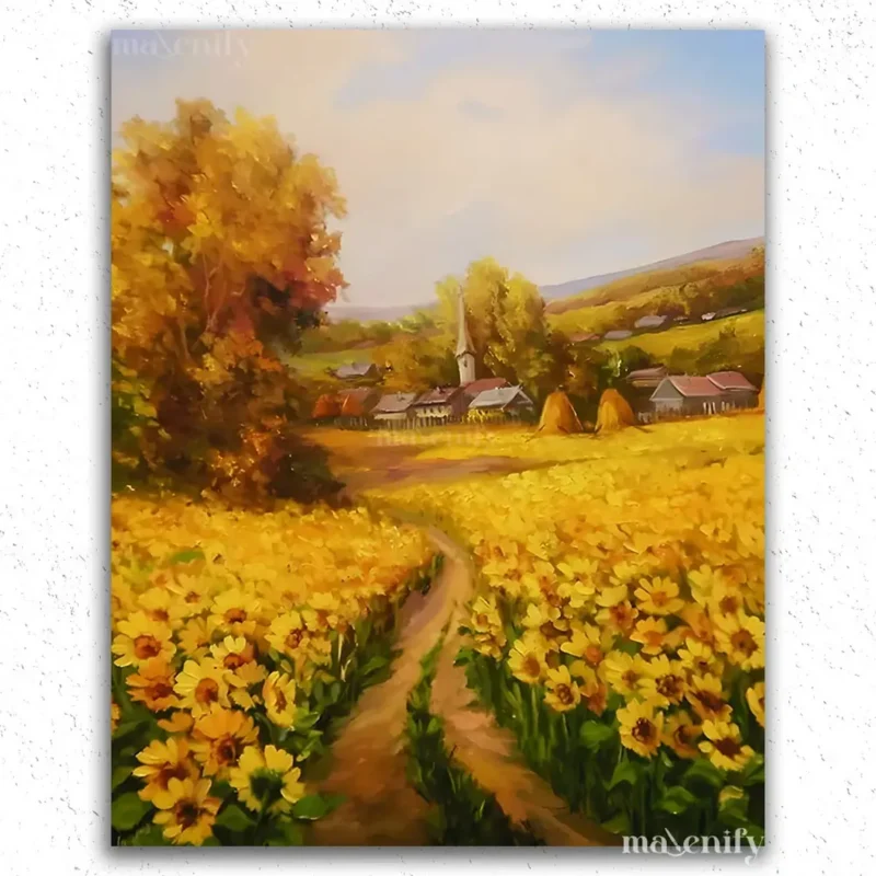 Sunflowers in Fields