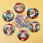 Cute Christmas Coaster - DIY Paint by Numbers