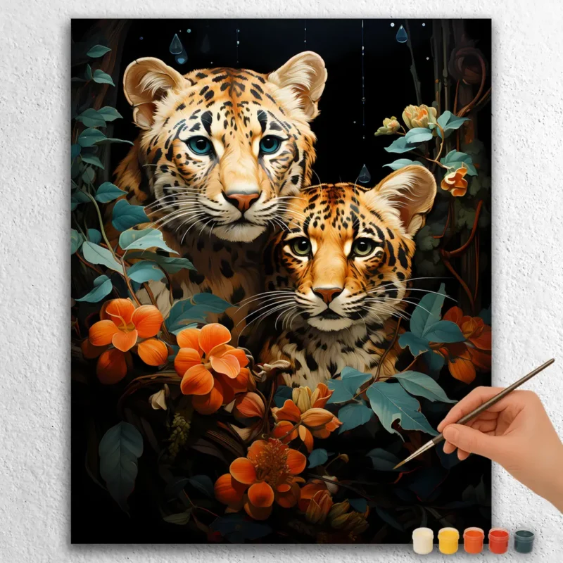 Cute Leopards in Jungle