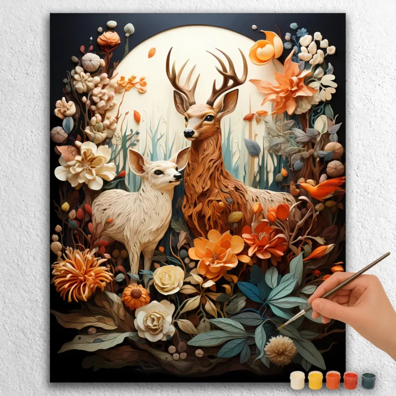 Cute Reindeer in Spring