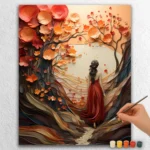 Majestic Woman and Flowers