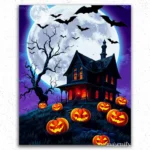 Haunted House and Pumpkins