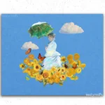 Flying with Sunflowers Claude Monet