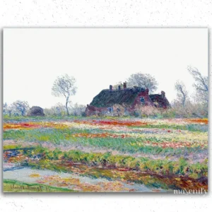House in Colorful Fields - Claude Monet