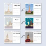Calendar 2025 with City Views - Paint by Numbers