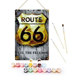 Route 66 DIY Metal Bar Poster