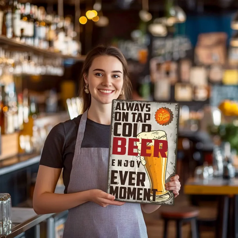 Beer Every Moment DIY Metal Poster