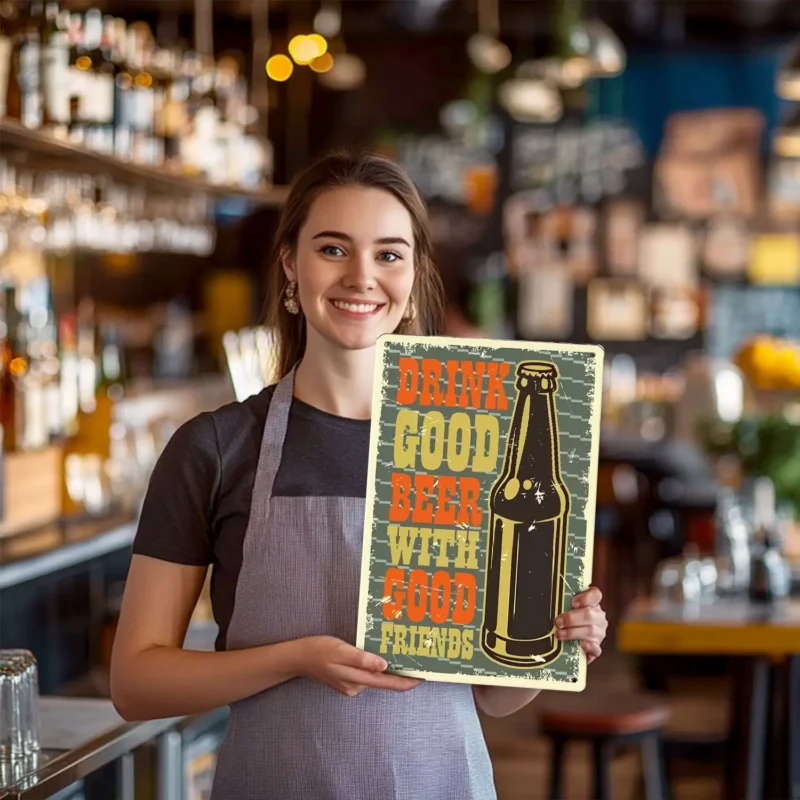 Drink Good Beer DIY Metal Poster