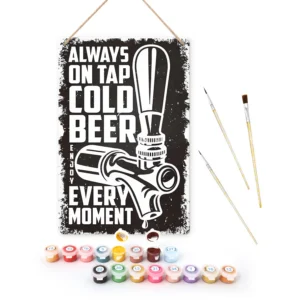 Always On Tap Cold Beer DIY Metal Poster
