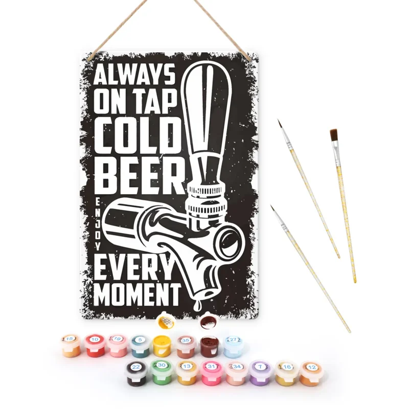 Always On Tap Cold Beer DIY Metal Poster