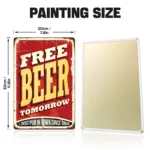 Free Beer Tomorrow - DIY Metal Bar Poster