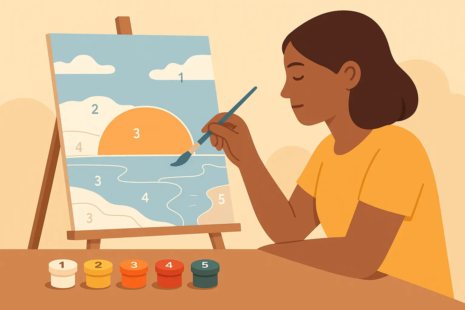 Complete the Larger areas first - Paint by Numbers