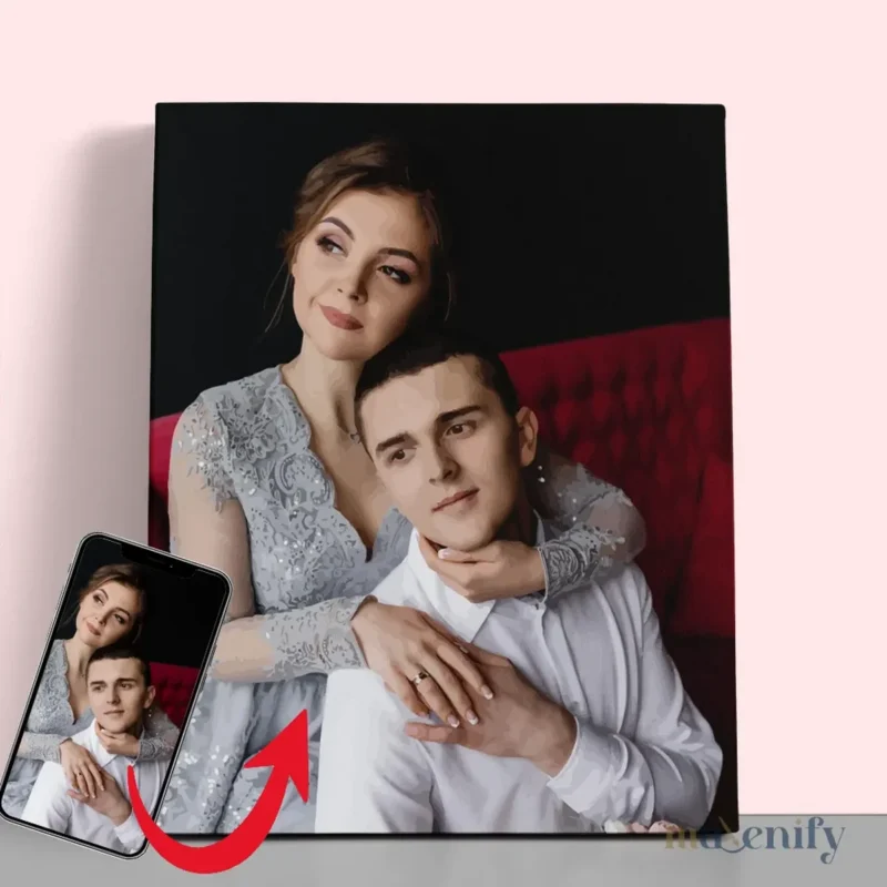 wedding portrait to paint by numbers