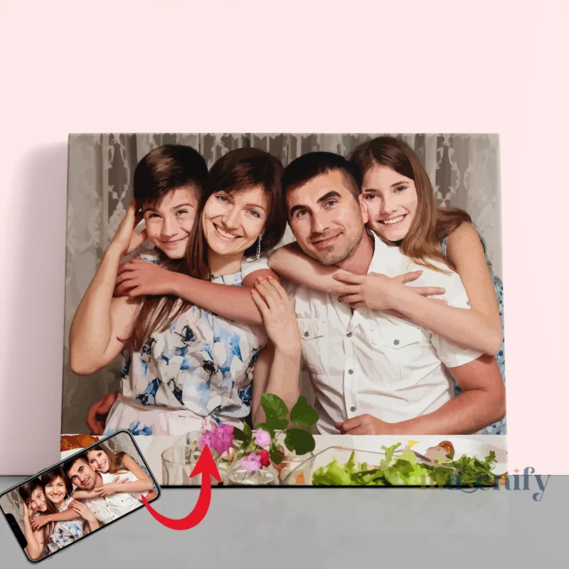 Custom Family Portrait - Paint by Numbers Kit: Your Family’s Legacy in Art