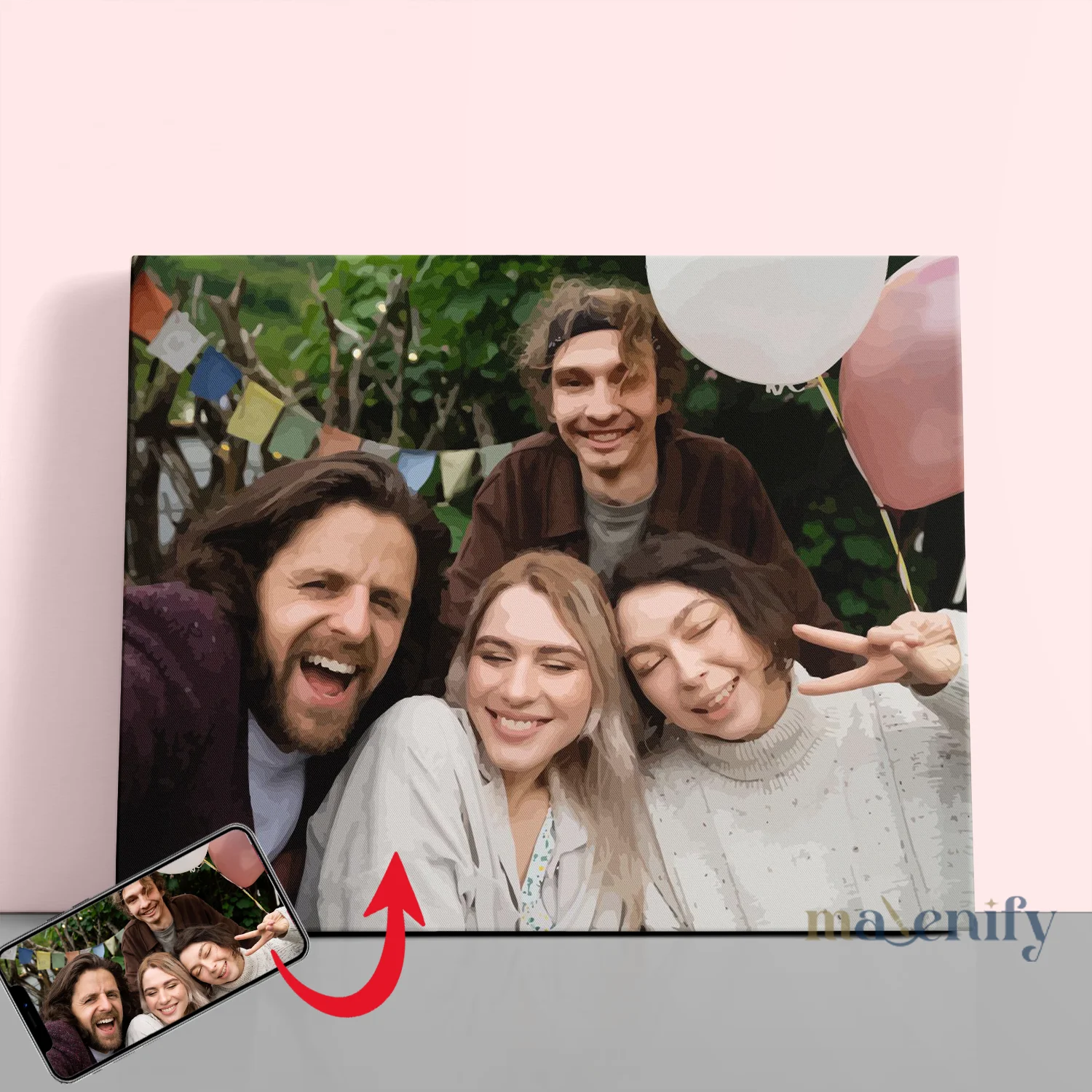 Kit Peinture par Numéros - Portrait de Famille Personnalisé : L'Héritage Artistique de Votre Famille 1 - Paint by Numbers Personalized Family Portrait - Paint by Numbers Kit