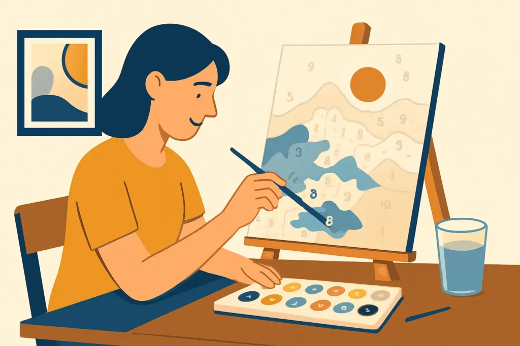 What to Expect from Your First Paint by Numbers Experience? 5 - Paint by Numbers Painting Process: