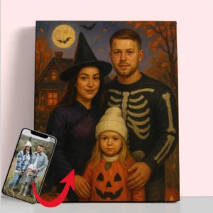 Custom Halloween Portrait Family