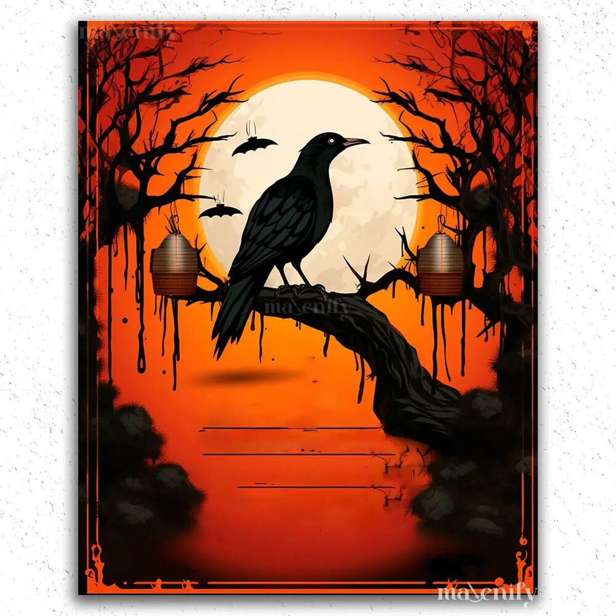 The Soul of Spooky Season: Bats, Crows and Dragons 7 - Paint by Numbers image 10 - Paint by Numbers